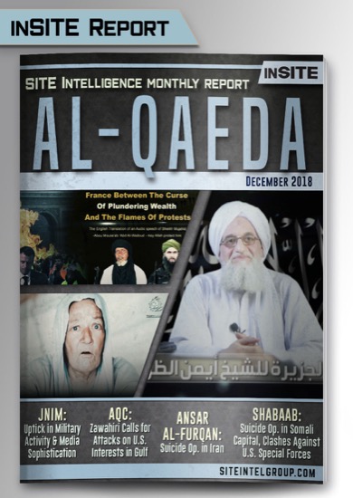 Monthly inSITE Report on Al-Qaeda for December 2018