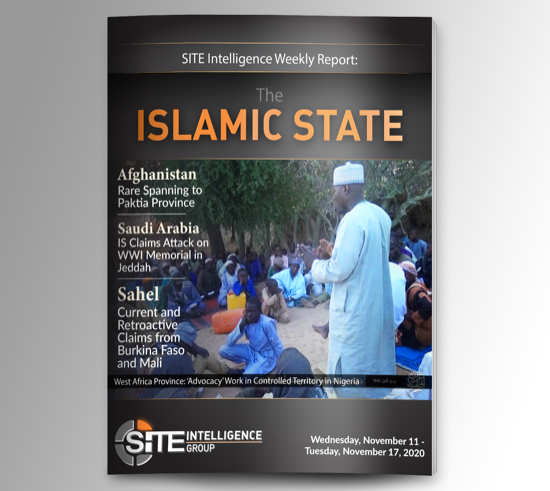 Weekly inSITE on the Islamic State for November 11-17, 2020