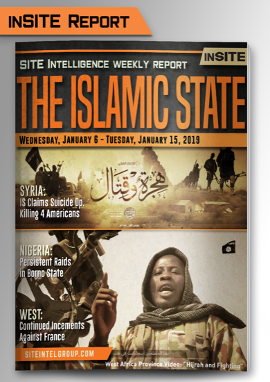 Weekly inSITE on the Islamic State for January 9-15, 2019