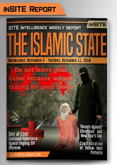 Weekly inSITE on the Islamic State for December 5-11, 2018
