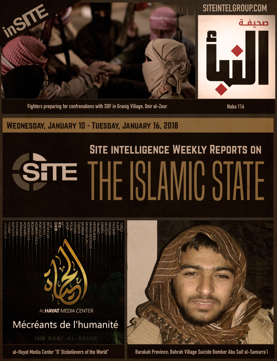 Weekly inSITE on the Islamic State, January 10-16, 2018