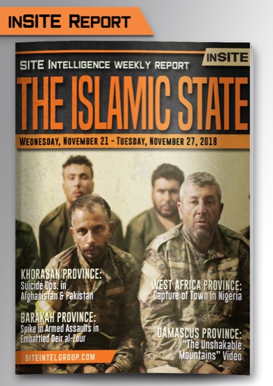 Weekly inSITE on the Islamic State for November 21-27, 2018