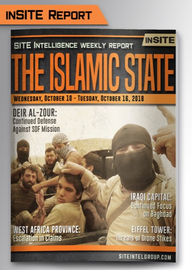 Weekly inSITE on the Islamic State for October 10-16, 2018