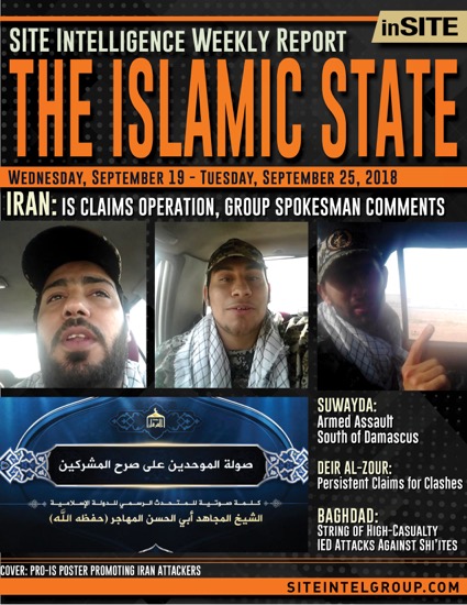 Weekly inSITE on the Islamic State for September 19-25, 2018