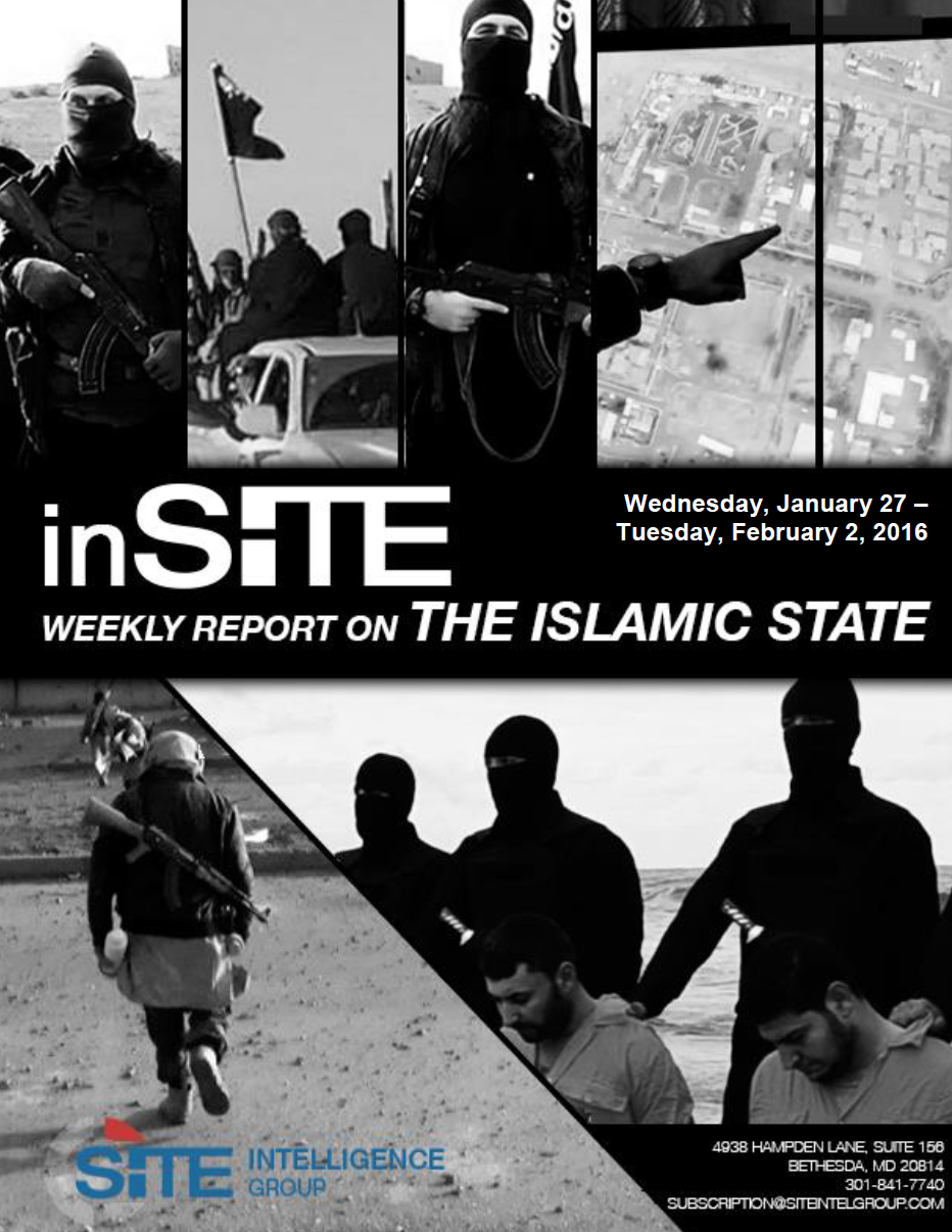 Weekly inSITE on the Islamic State, January 27 - February 2, 2016