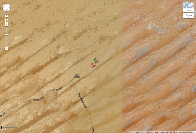 Google Maps imagery of possible drone base in Saudi Arabia