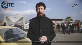 British Captive John Cantlie Comments on Airstrikes Utilities in Mosul in Amaq Video1
