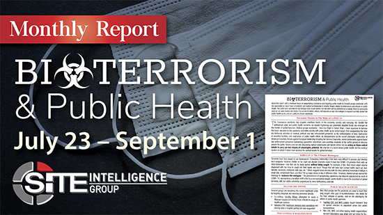 Bioterrorism & Public Health: Monthly Report September 2, 2020