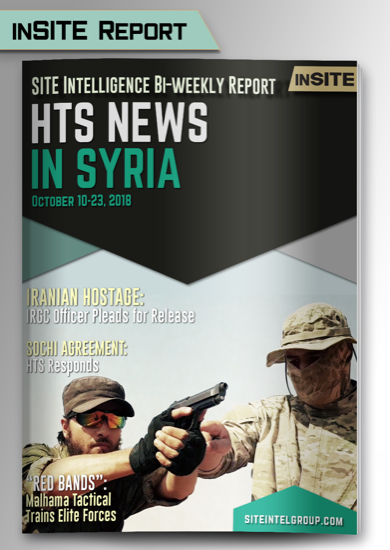 Bi-Weekly inSITE Report on Hayat Tahrir al-Sham for October 10-23