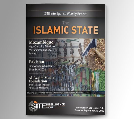 Weekly inSITE on the Islamic State for September 14-20, 2022