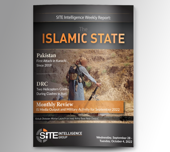 Weekly inSITE on the Islamic State for September 28-October 4, 2022