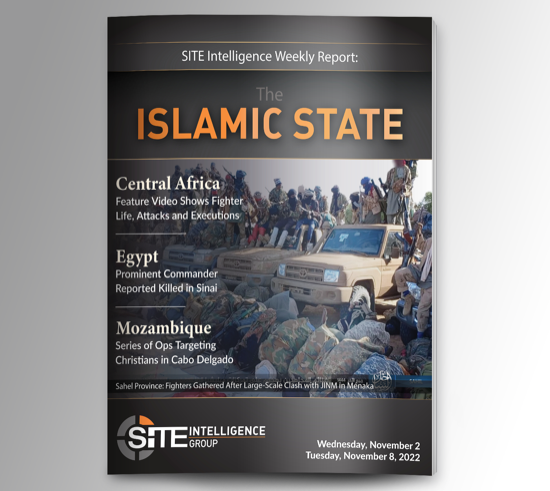 ​Weekly inSITE on the Islamic State for November 2-8, 2022