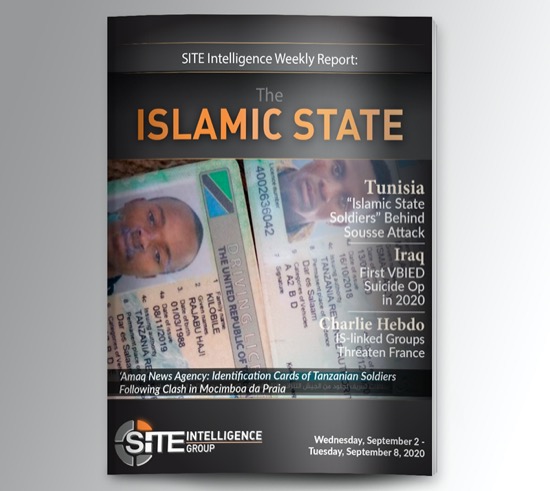 Weekly inSITE on the Islamic State for September 2-8, 2020