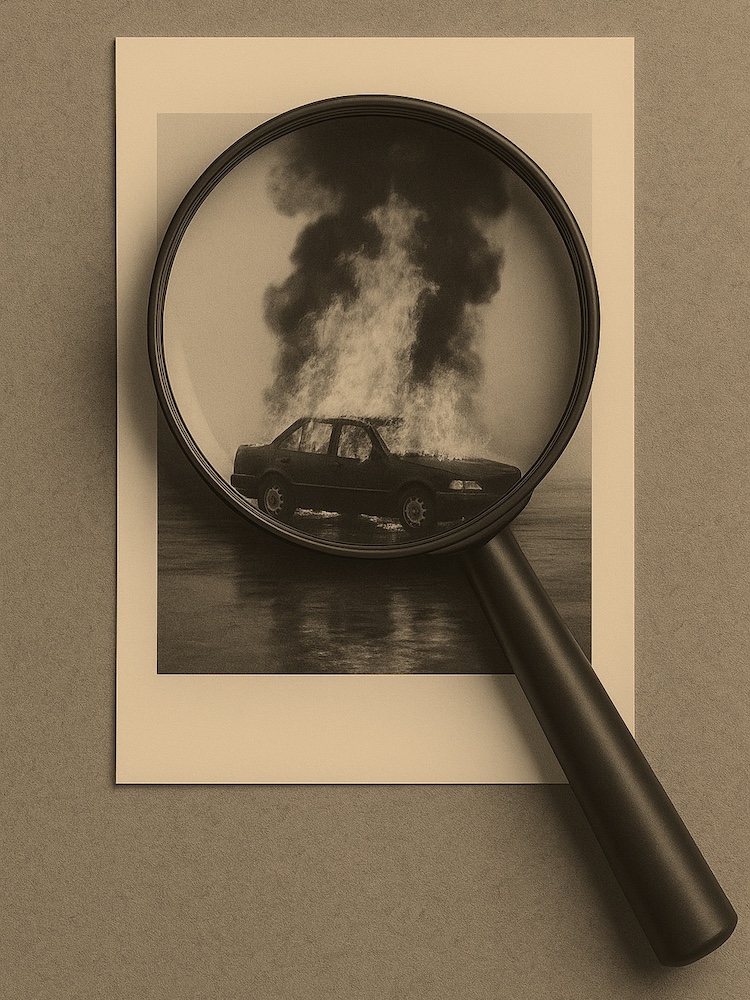 a magnifying glass centered on a picture of a person